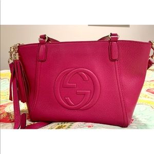 EUC Hot pink Gucci Soho Top Handle Bag